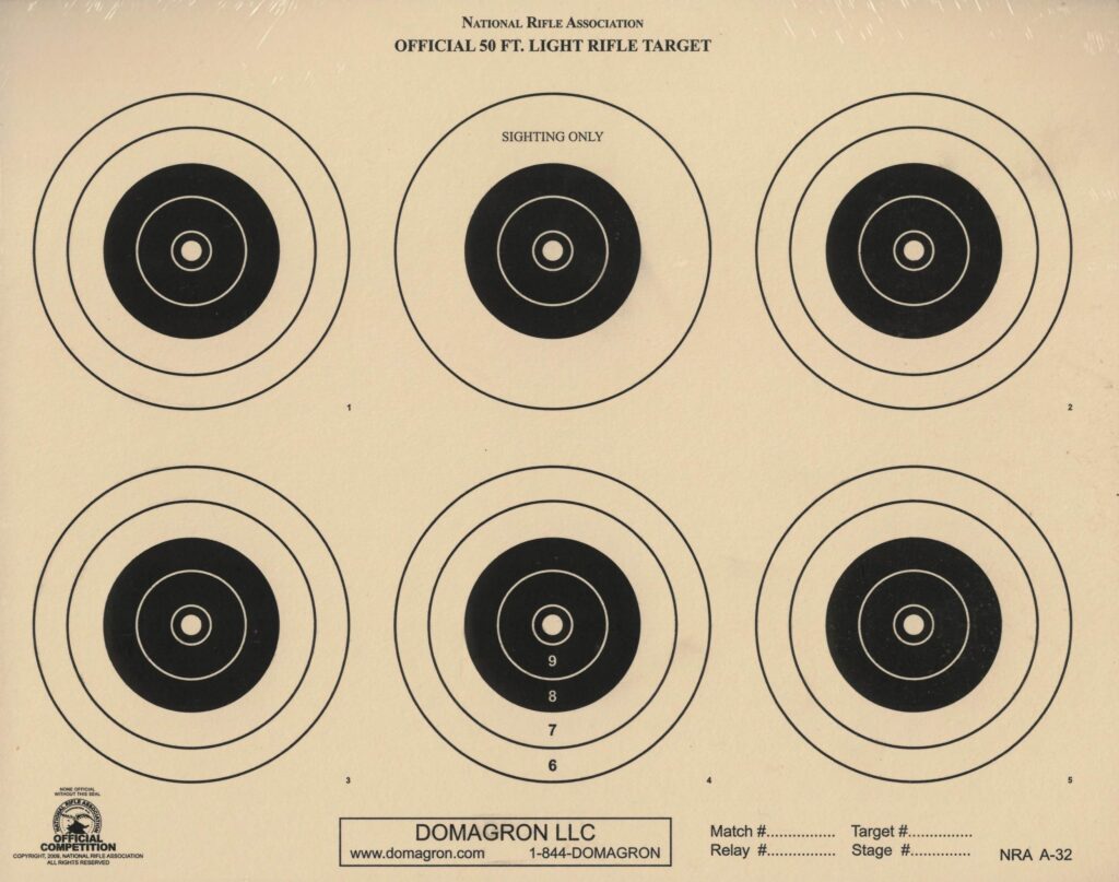 Smallbore 3-position target